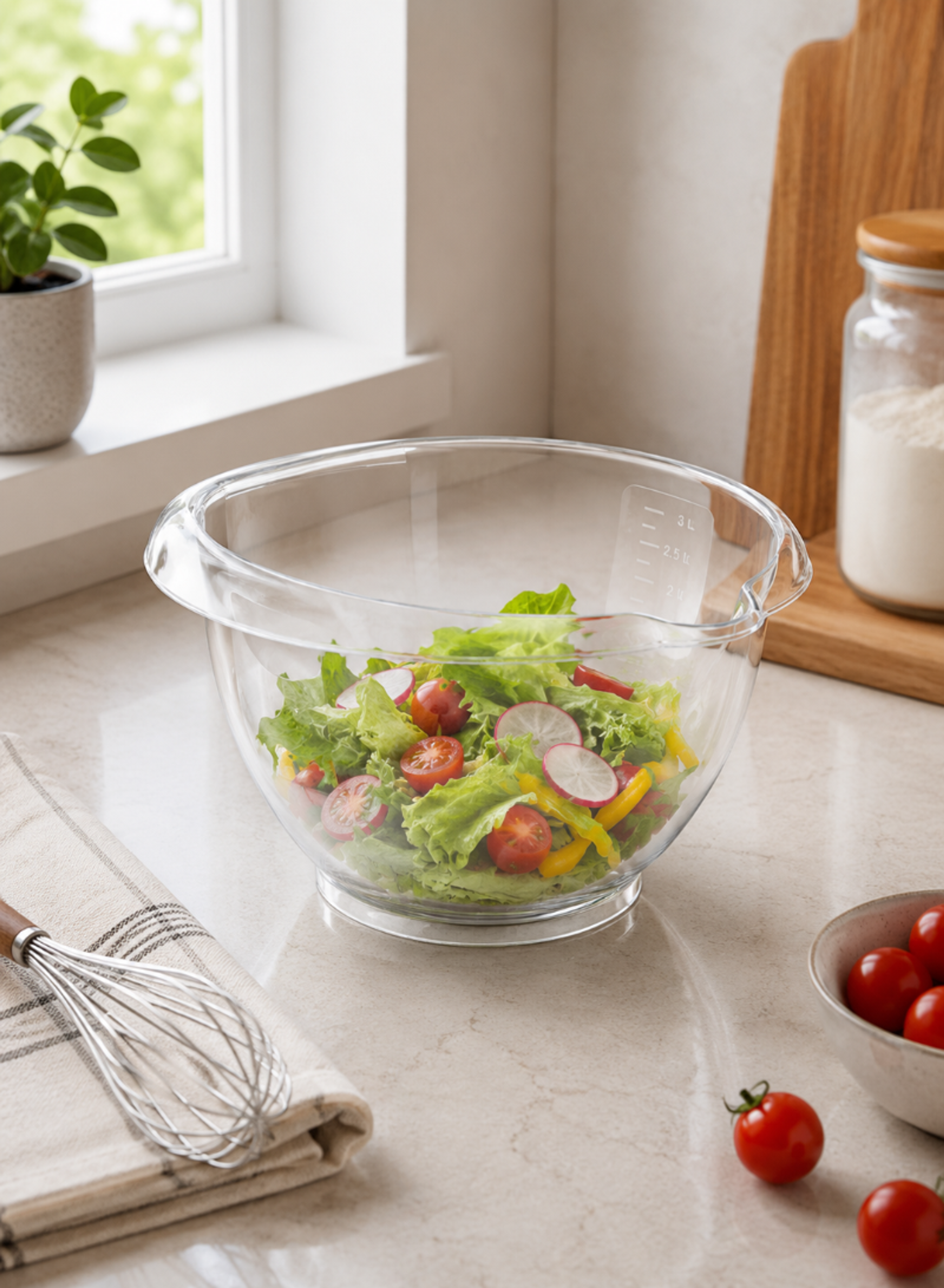 Lock&Fresh 5000ml Mixing Bowl – Airtight Food Storage Bowl with Locking Lid 287 × 280 × 160 mm