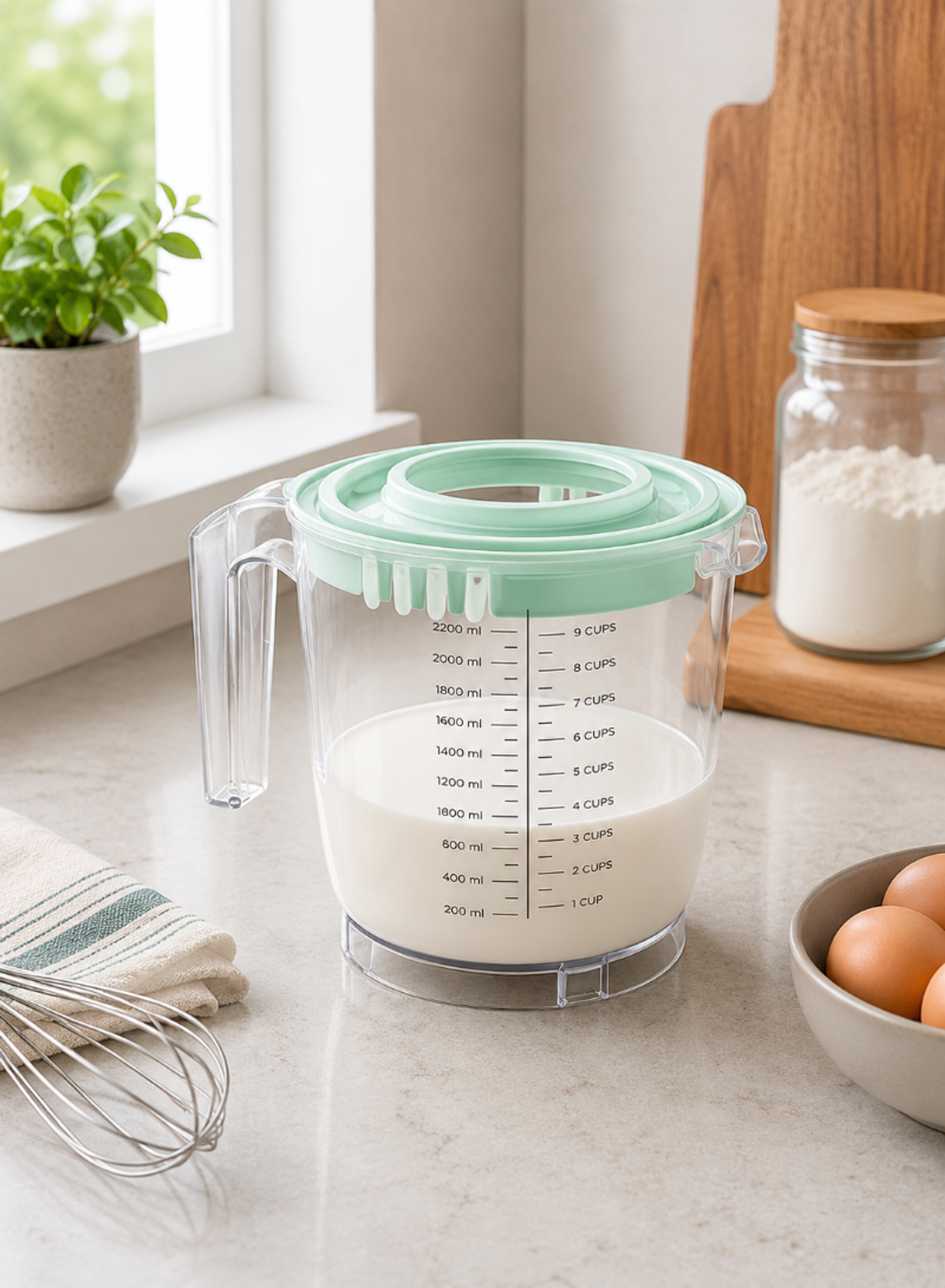 Lock&Fresh 2200ml Mixing Bowl – Airtight Food Storage Bowl with Locking Lid
