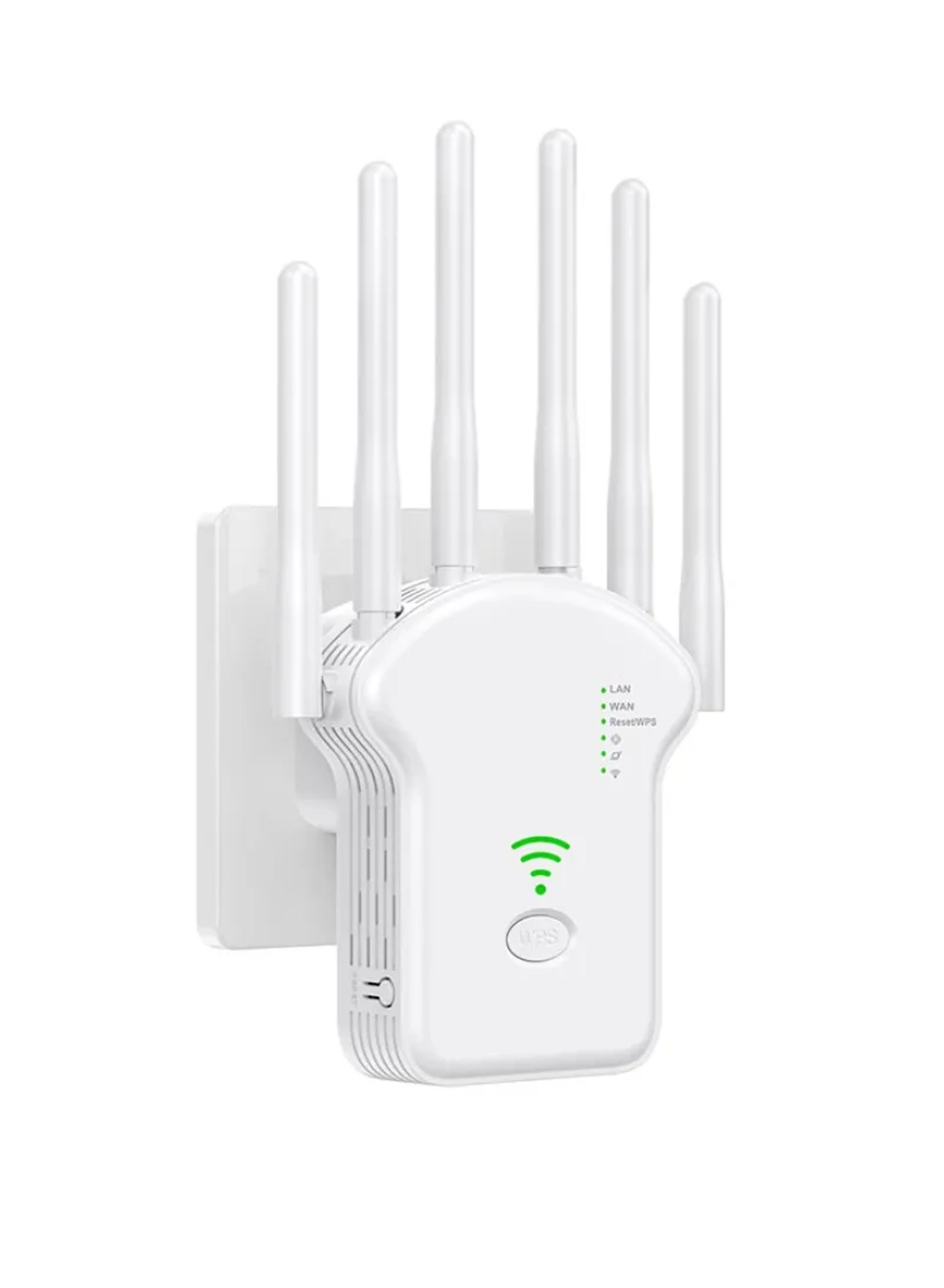 U13 300Mbps WiFi Repeater Router – 6-Antenna 3-in-1 Wireless Signal Extender with EU Plug