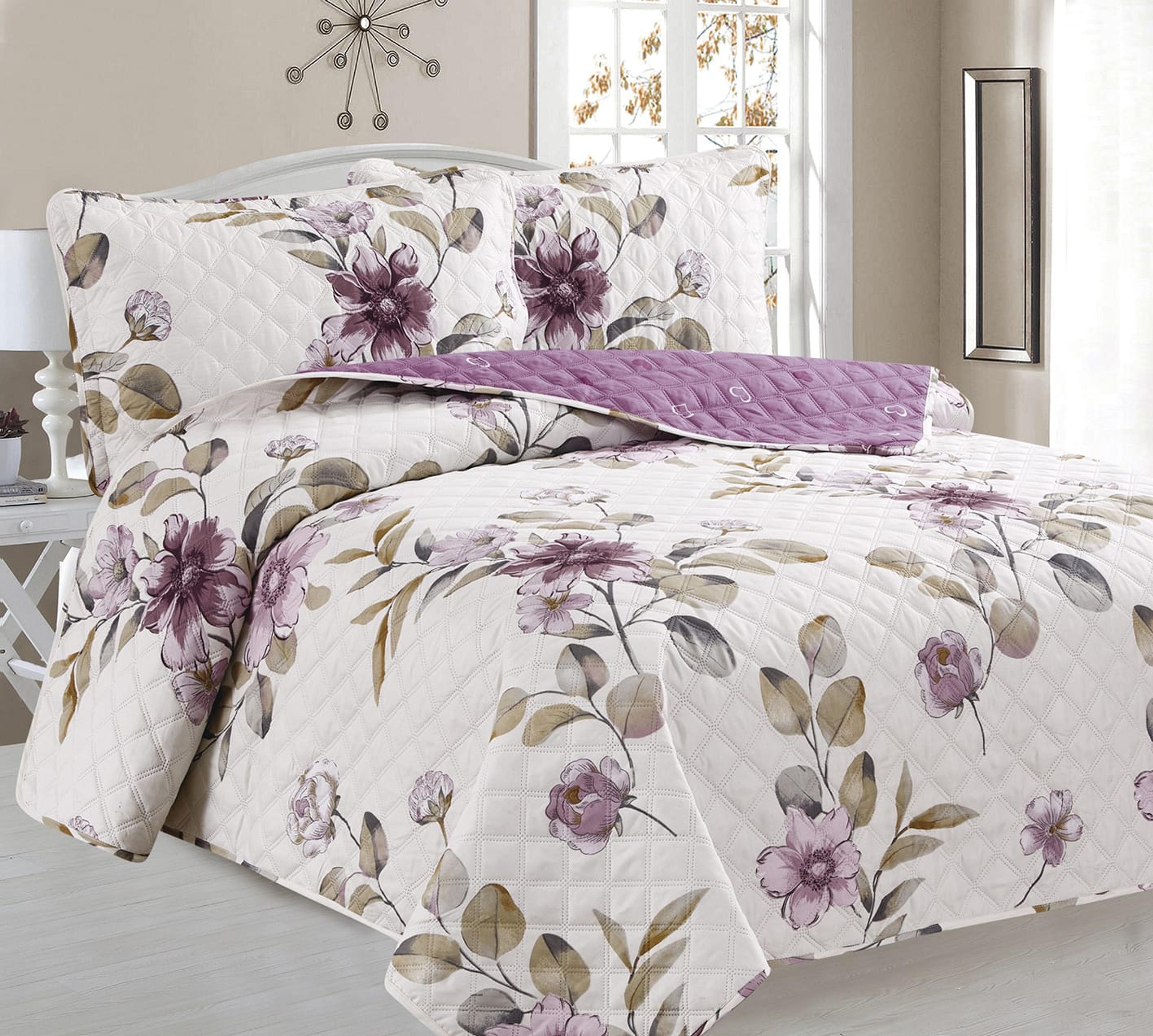Luxury Quilted Bedspread Set – Soft Modern Comforter Cover
