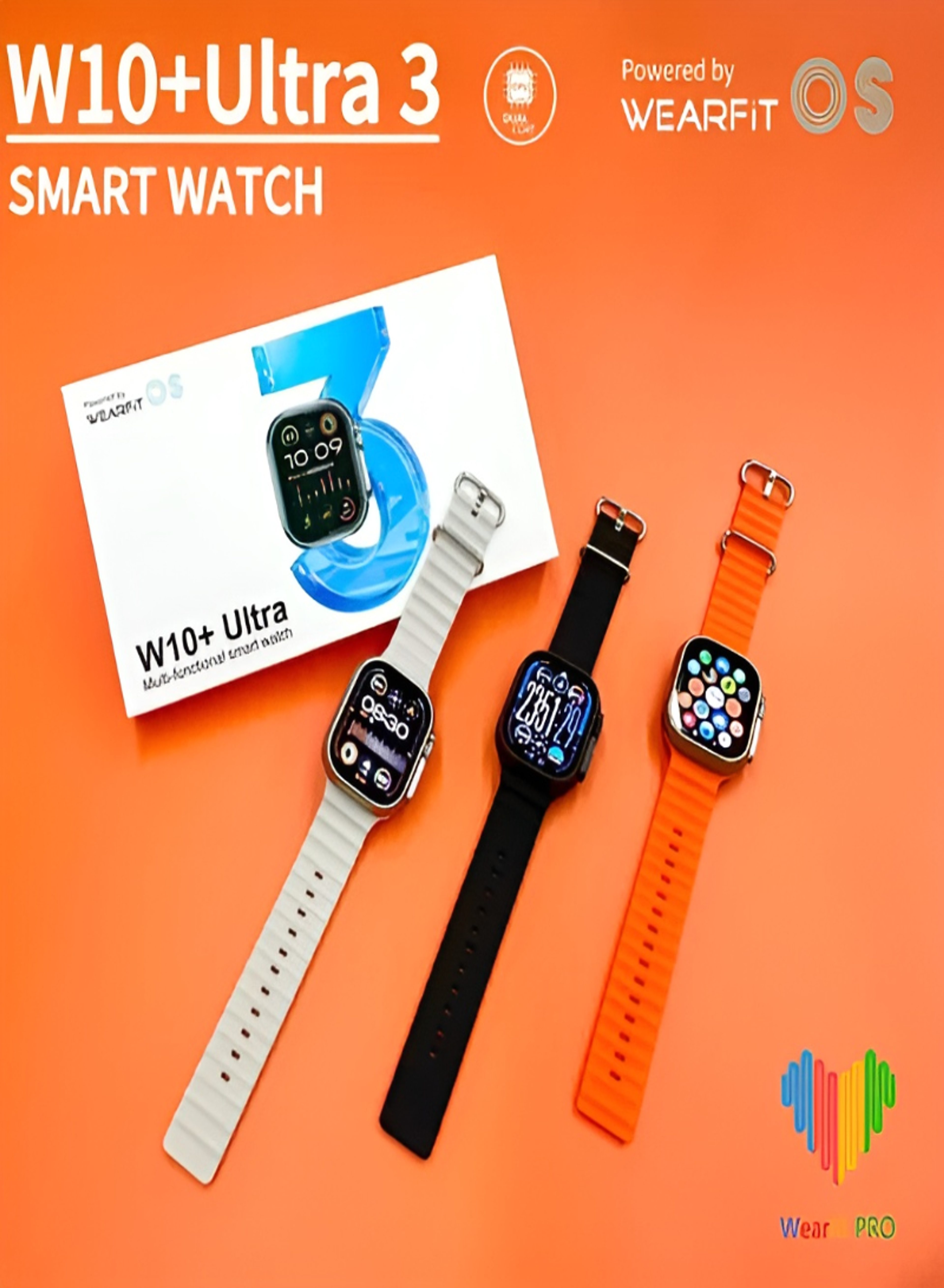 W10+ Ultra AI Voice Assistant Smart Watch – 49mm Wireless Charging Watch with WearFit Pro App & IP67 Waterproof