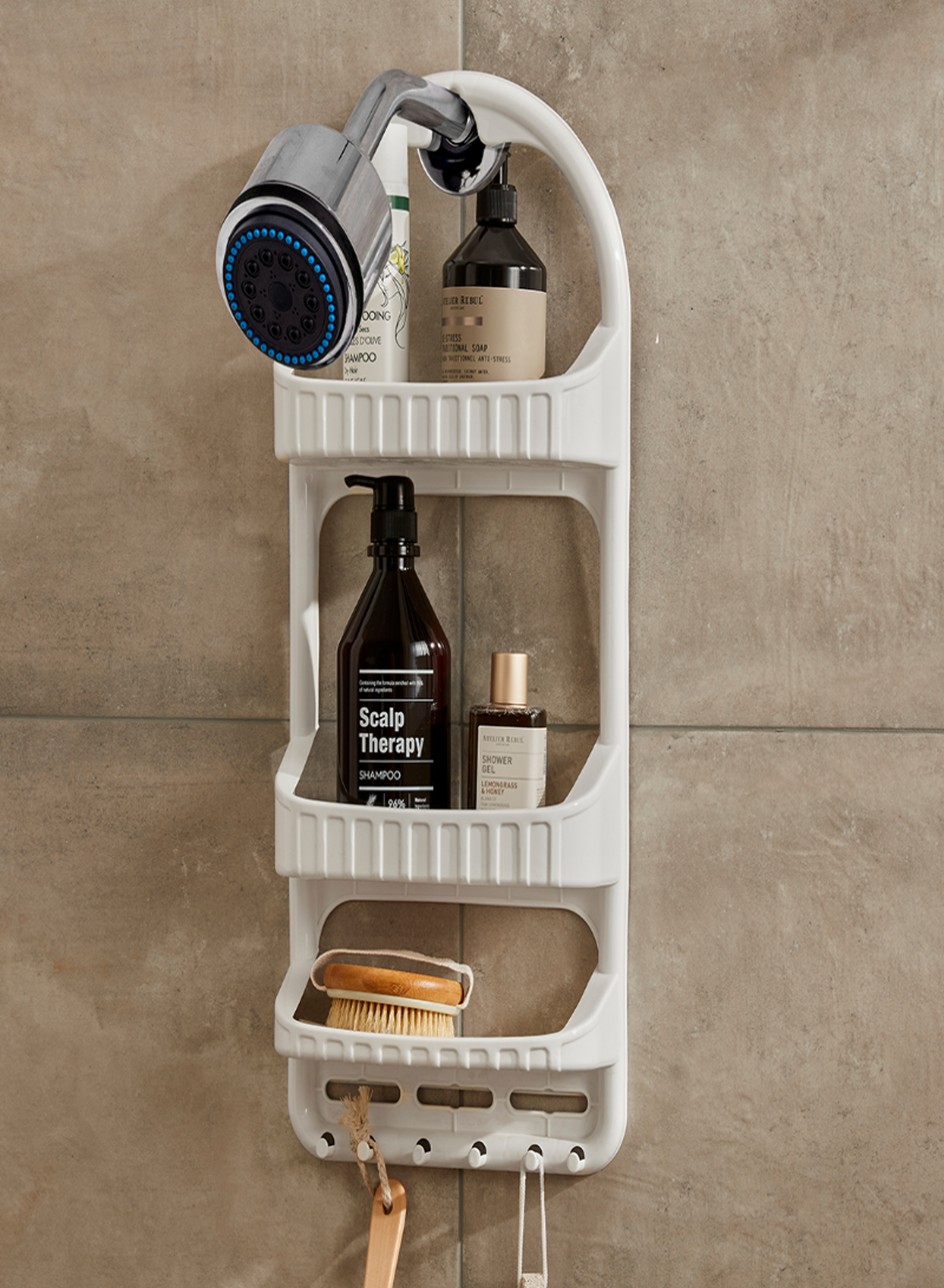 Shower Caddy – Bathroom Hanging Organizer Shelf 120 × 270 × 620 mm