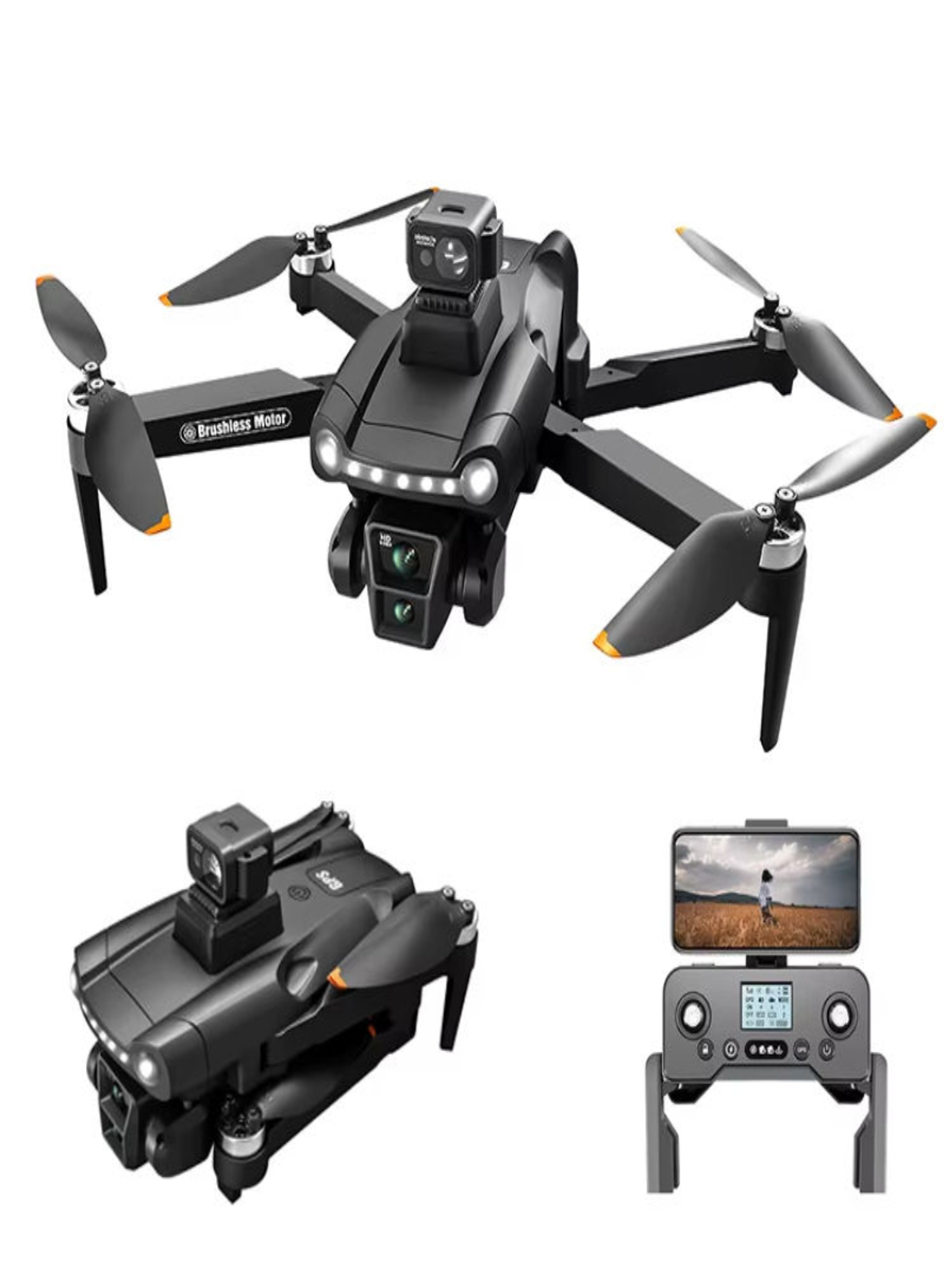 V198 Pro Professional HD Camera Drone – 8K GPS Foldable Quadcopter with Brushless Motor & Obstacle Avoidance