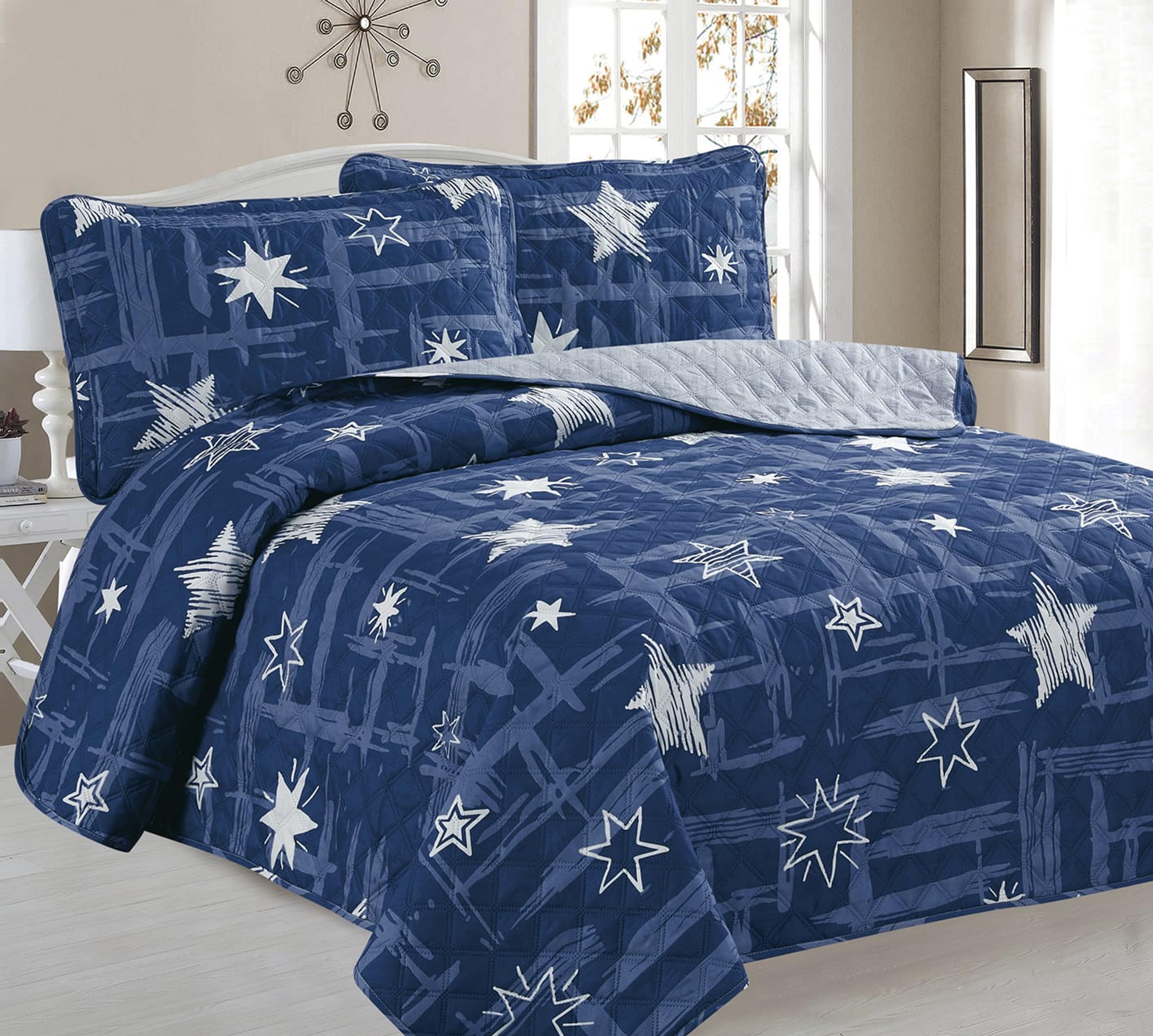  SINGLE - Luxury Quilted Bedspread Set – Soft Modern Comforter Cover-5