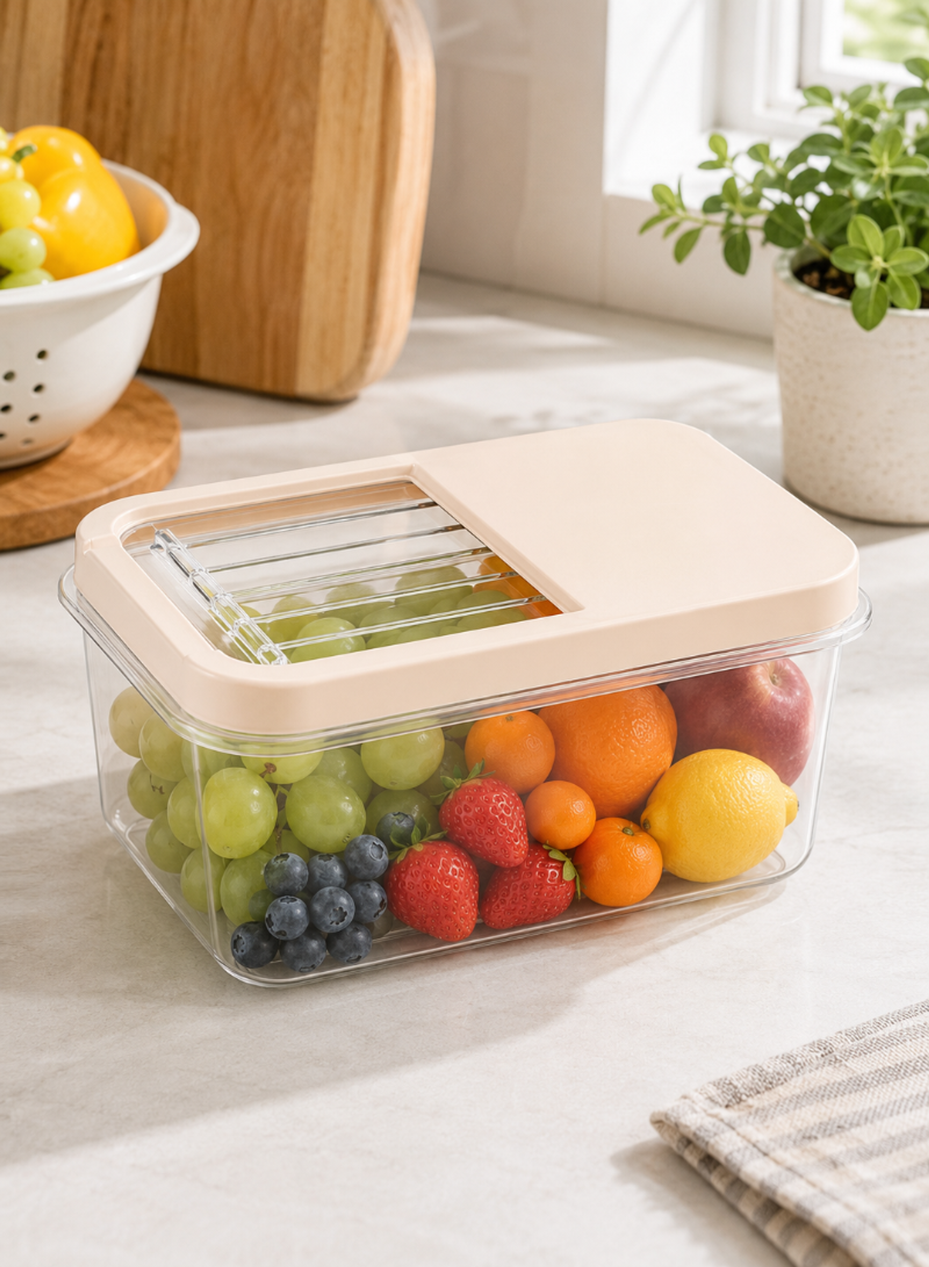 12L Slide Storage Container – Plastic Organizer Box 290 × 345 × 175 mm