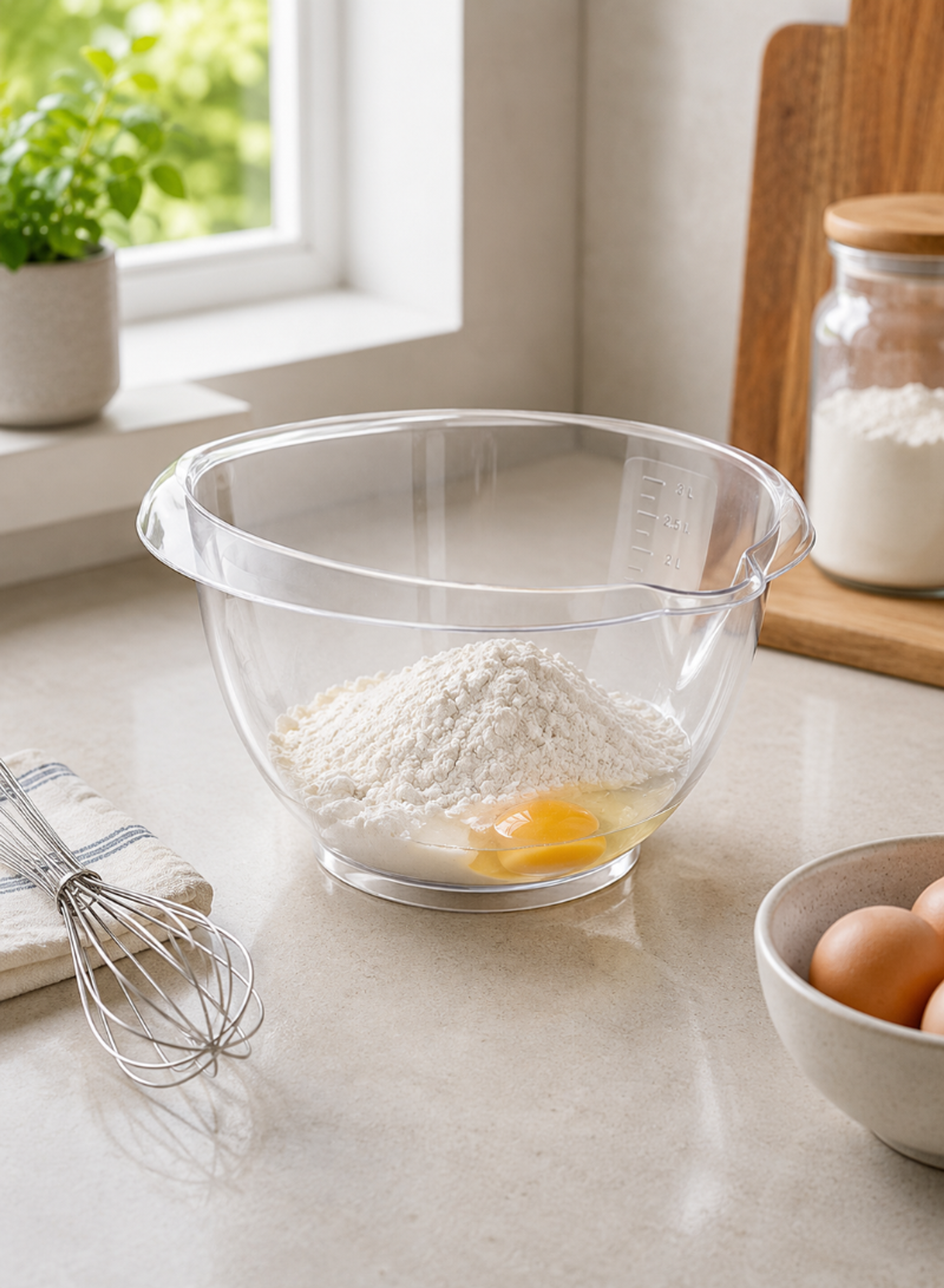 Lock&Fresh 3000ml Mixing Bowl – Airtight Food Storage Bowl with Locking Lid 257 × 250 × 140 mm
