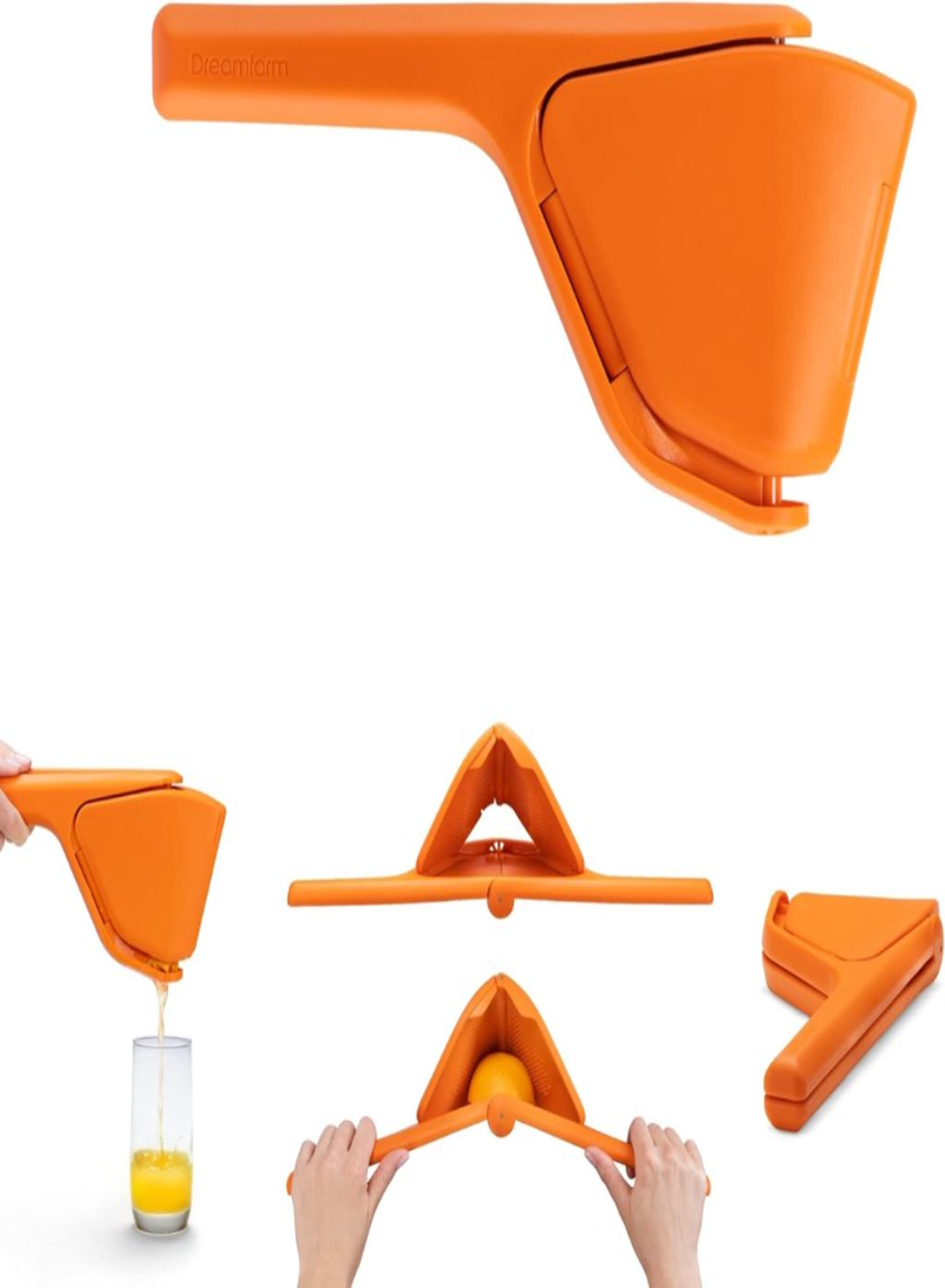 Dreamfarm Fluicer Original Fold-Flat Lemon & Lime Juicer – Easy-Squeeze Citrus Press, 11-Inch