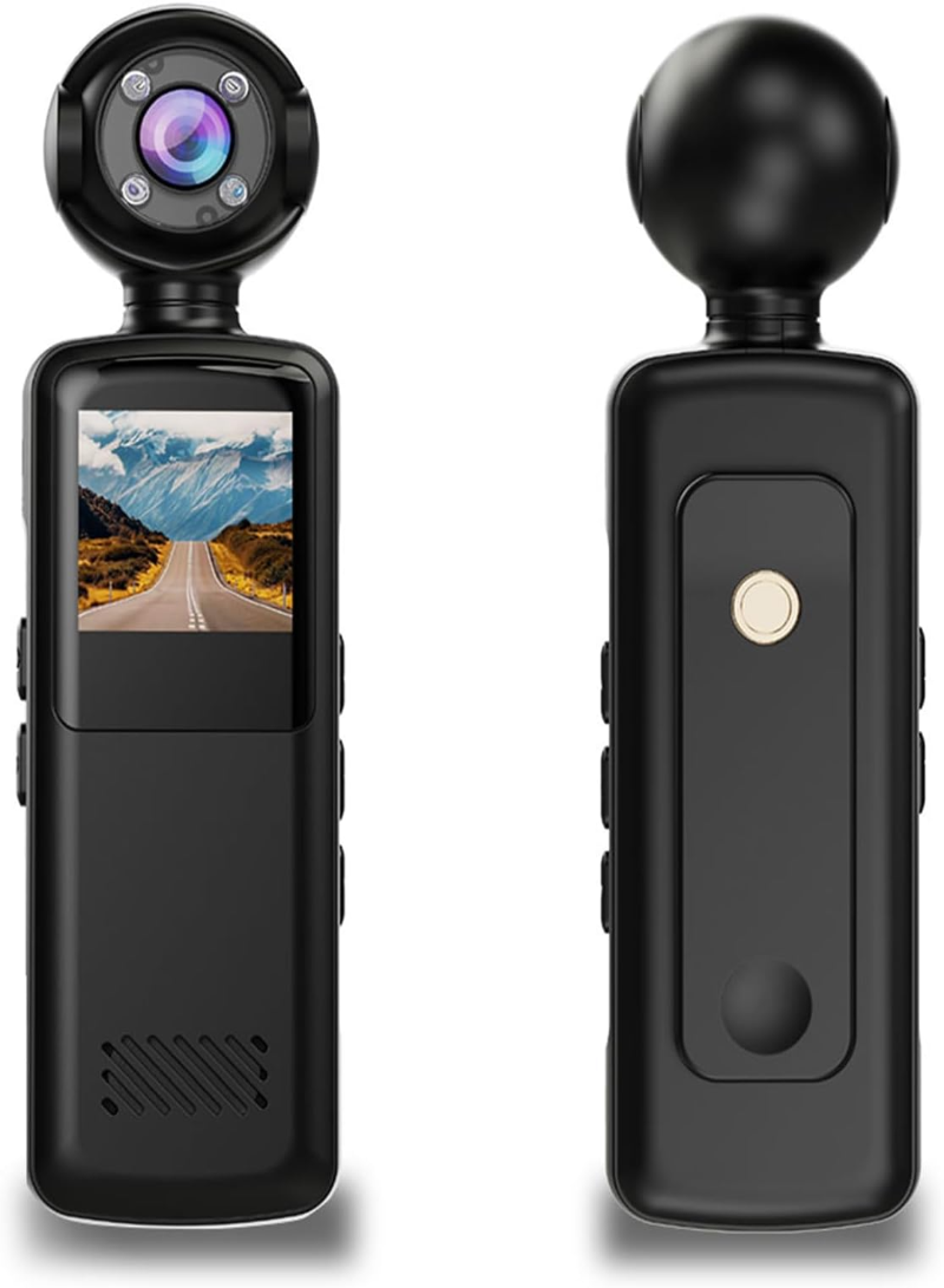 DAUZ 1080P Full HD Action Camera – Portable WiFi Sports Camera with 140° Wide Angle, Rotatable Lens & Night Vision