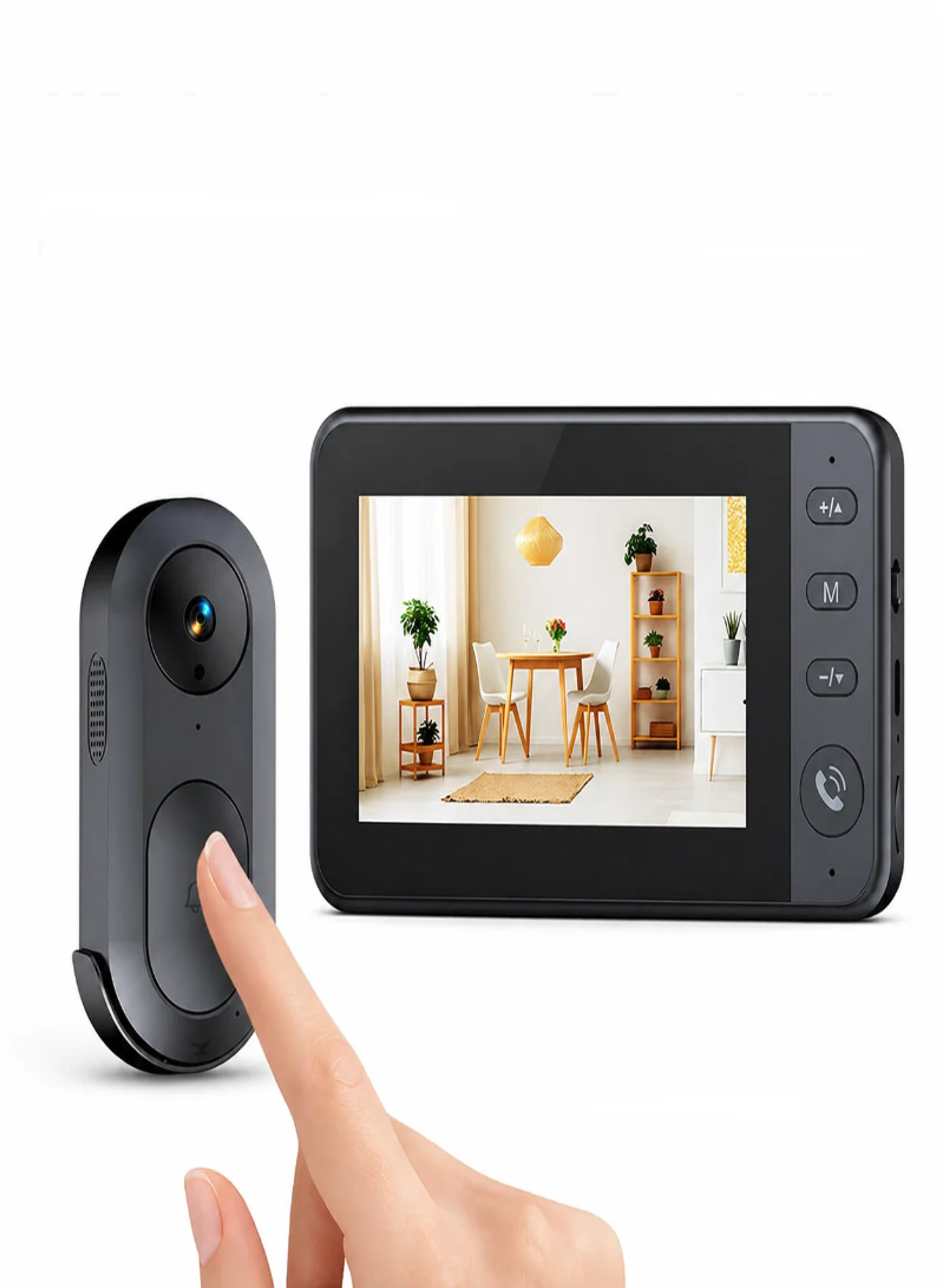 Wireless Intercom Doorbell – 2.4GHz Video Doorbell with 4.3" LCD Display, Night Vision & Two-Way Audio