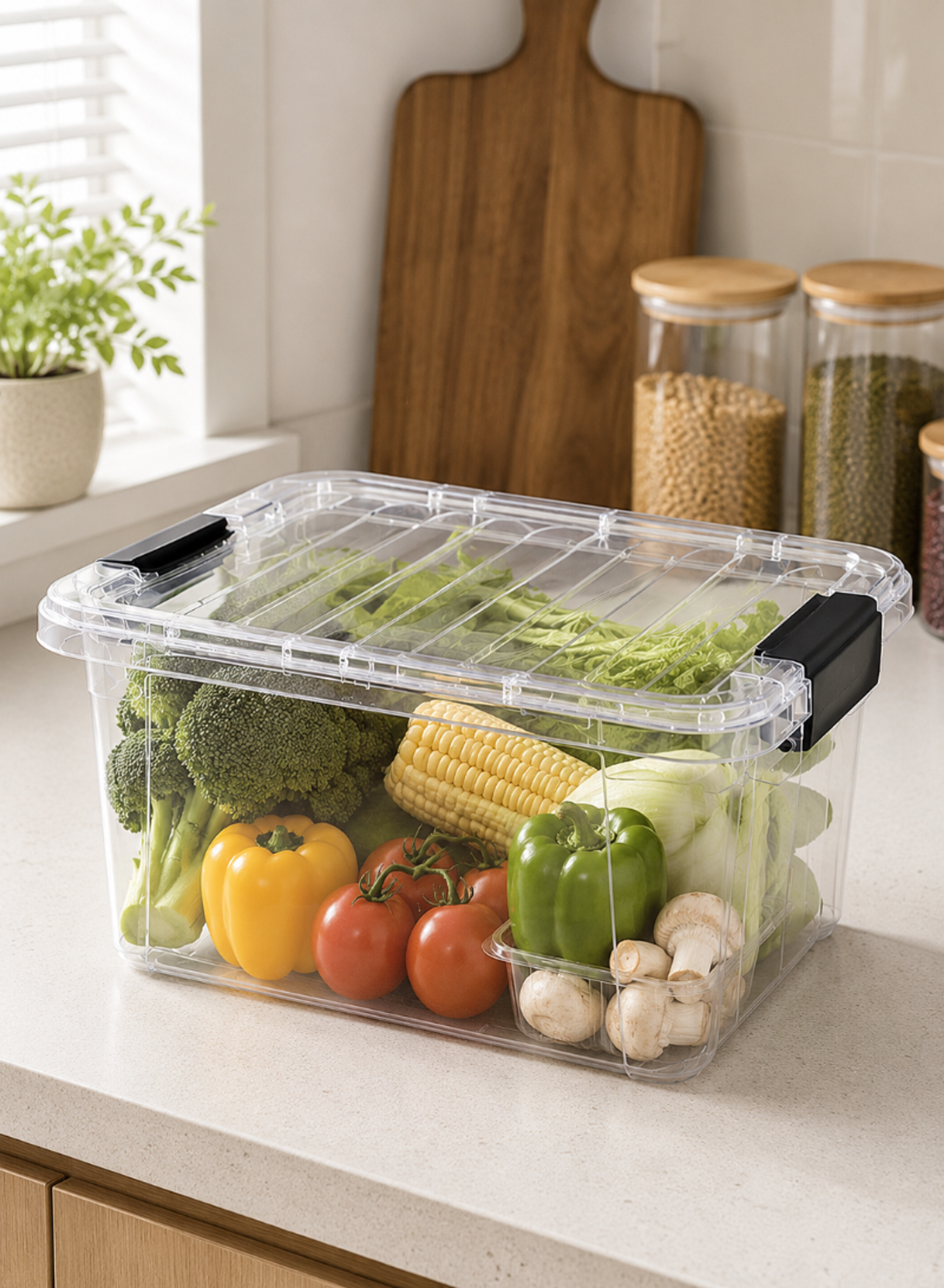 Lock&Keep Storage Box 20L – Plastic Organizer Box with Secure Lid