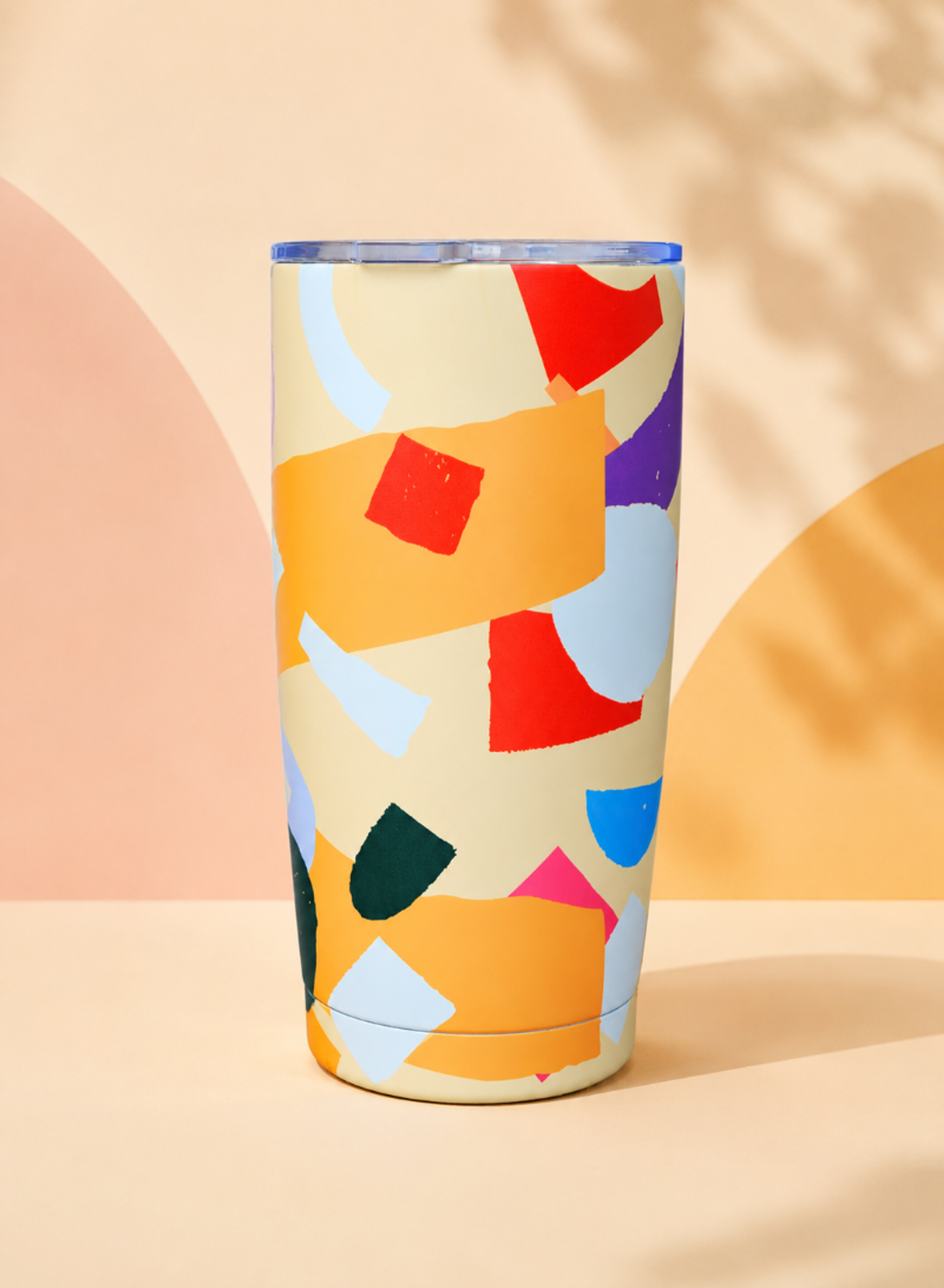 Stainless Steel Insulated Travel Tumbler – Modern Abstract Design Coffee Cup for Hot & Cold Drinks